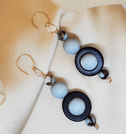 Sea Ring Dangles -Blue/Green