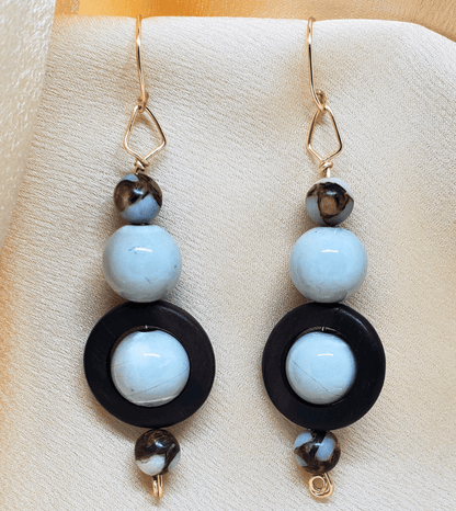Sea Ring Dangles -Blue/Green