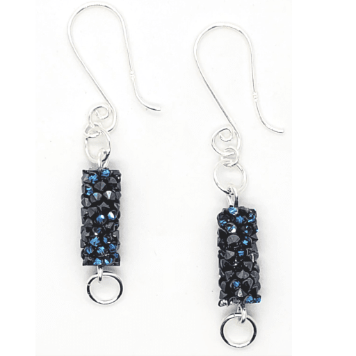 Earrings for women, Blue Rock Dangle Earrings, Handmade Earrings, White background for earring