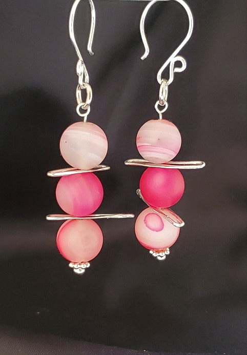 Passion Pink Dangle Earrings
