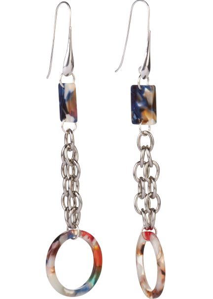 Photo of dangling earrings on white background, handmade earrings, earrings for women, Sasha Dangle Earrings