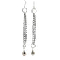Earrings for women, Chain Teardrop Earrings on white backdrop photo